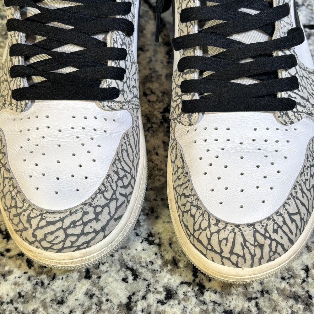 Nike Air Jordan 1 Mid Elephant Print Black White DZ5485-052 Men’s Size 12 - Picture 5 of 10